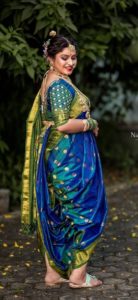 Marathi Blue Saree