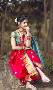 Marathi Girl model in the Red Saree